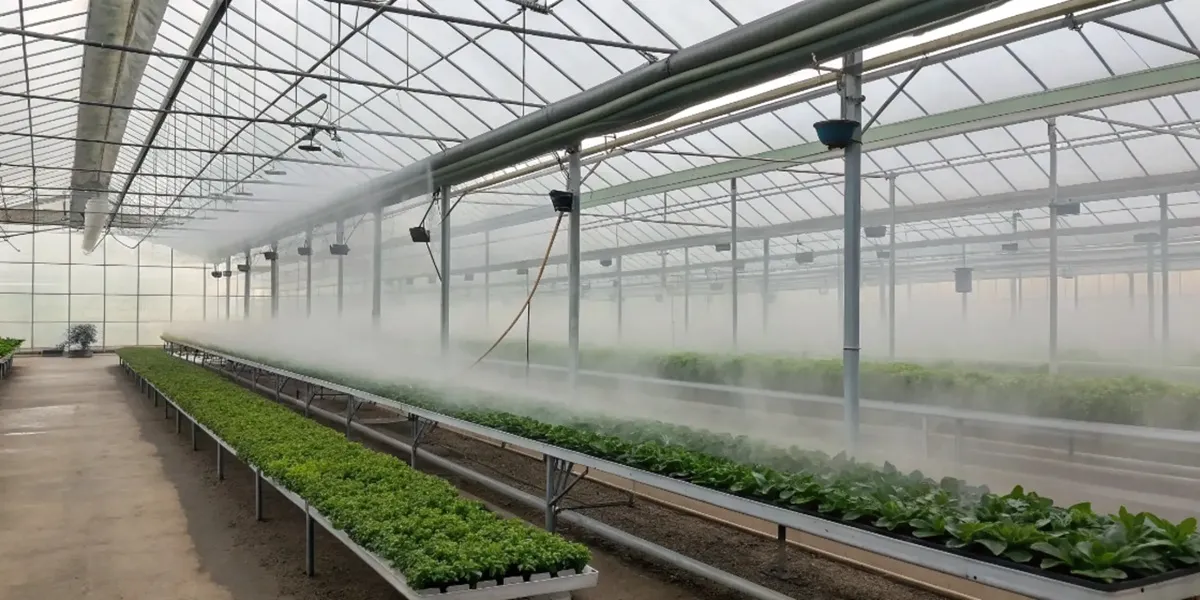 سیستم مه‌ پاش گلخانه